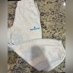 Pink palm puff “to live for the hope of it all” puff pant medium short